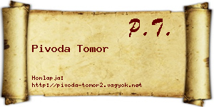 Pivoda Tomor névjegykártya